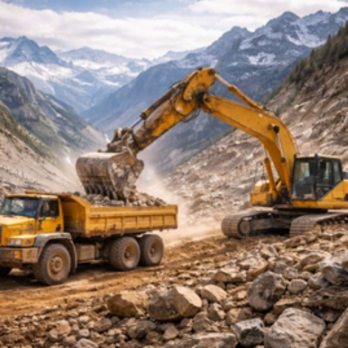 Les travaux dans les montagnes